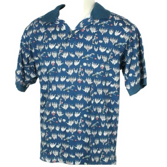 Warner Bros Bugs Bunny Bowling Bowlers League Play Polo Shirt Small - Picture 1 of 7